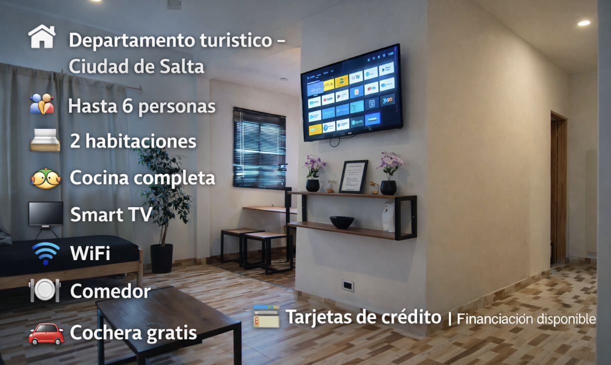 SALTA CAPITAL DEPARTAMENTO 2 HABITAC-COCHERA